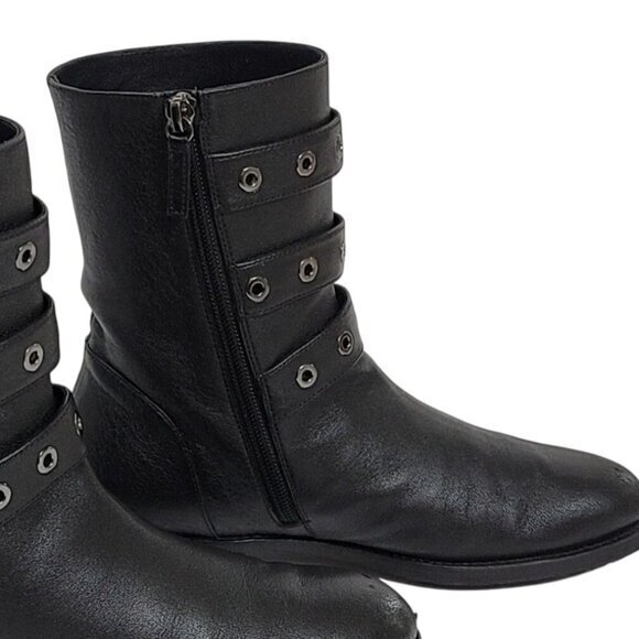 Longchamp Boots Booties Ankle 35 Black Leather - Picture 7 of 11